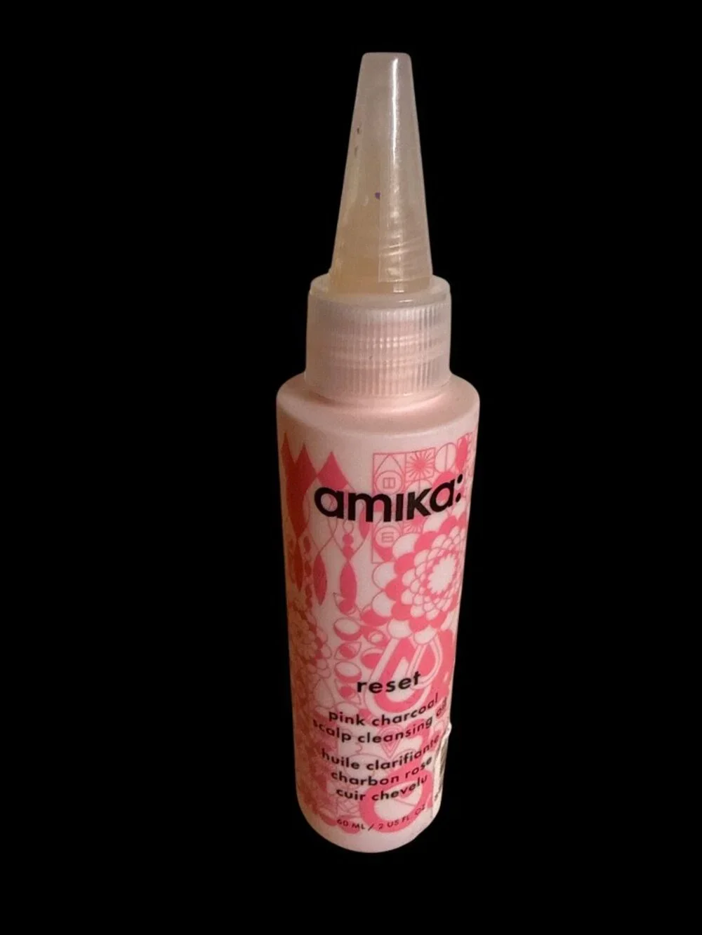Amika Reset Pink Charcoal Scalp Cleansing Oil Size: 6.7 Fl oz / 200 mL New